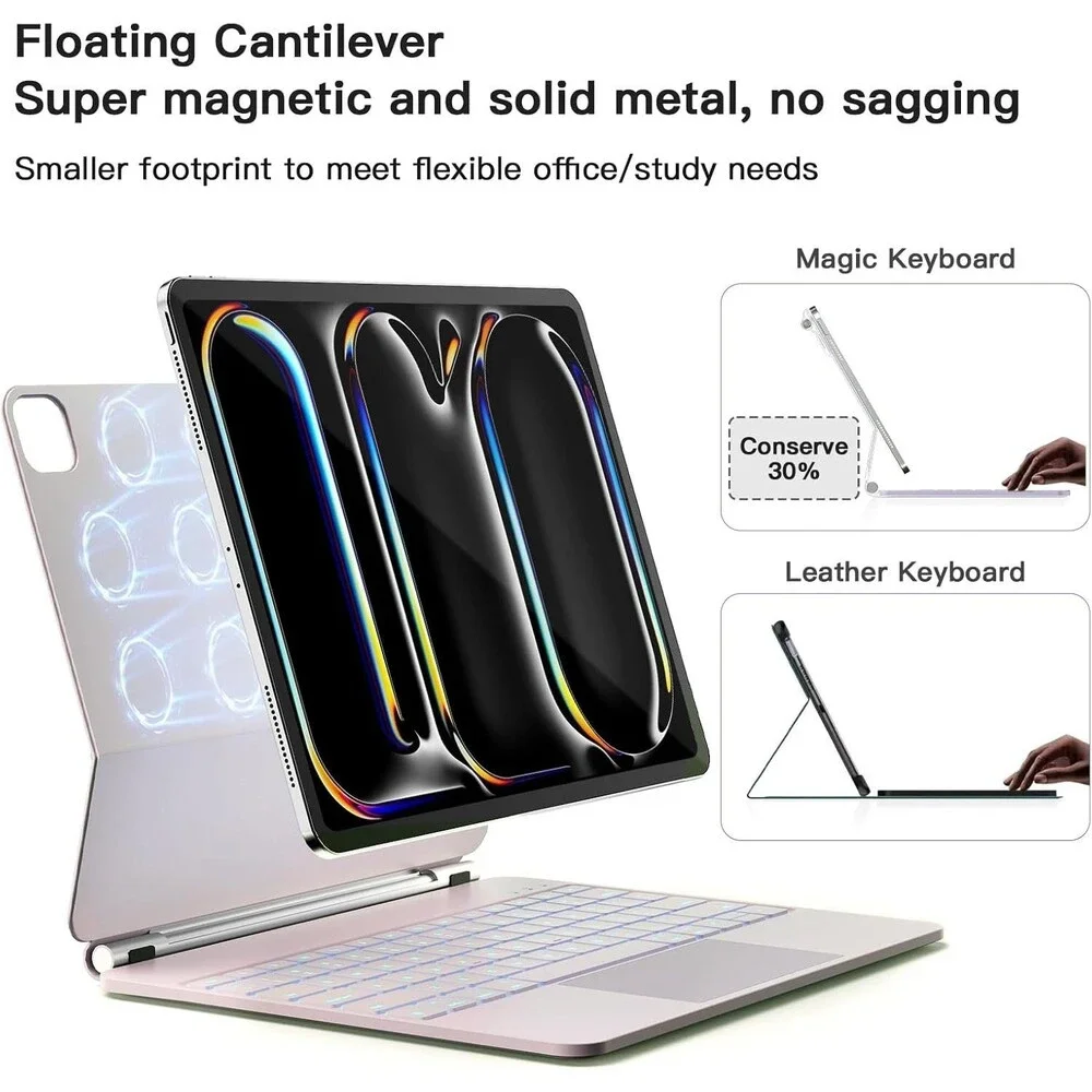 ipad Pro 13 inch Case with Keyboard (M5 2025 / M4 2024), Magic Keyboard with Pen